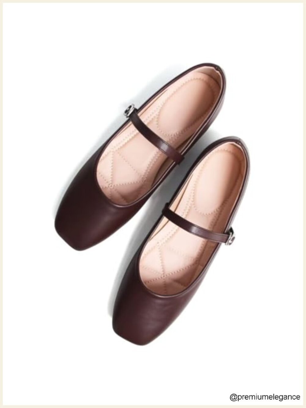 Women's Retro Square Toe Faux Leather Mary Jane Flats Adjustable Buckle